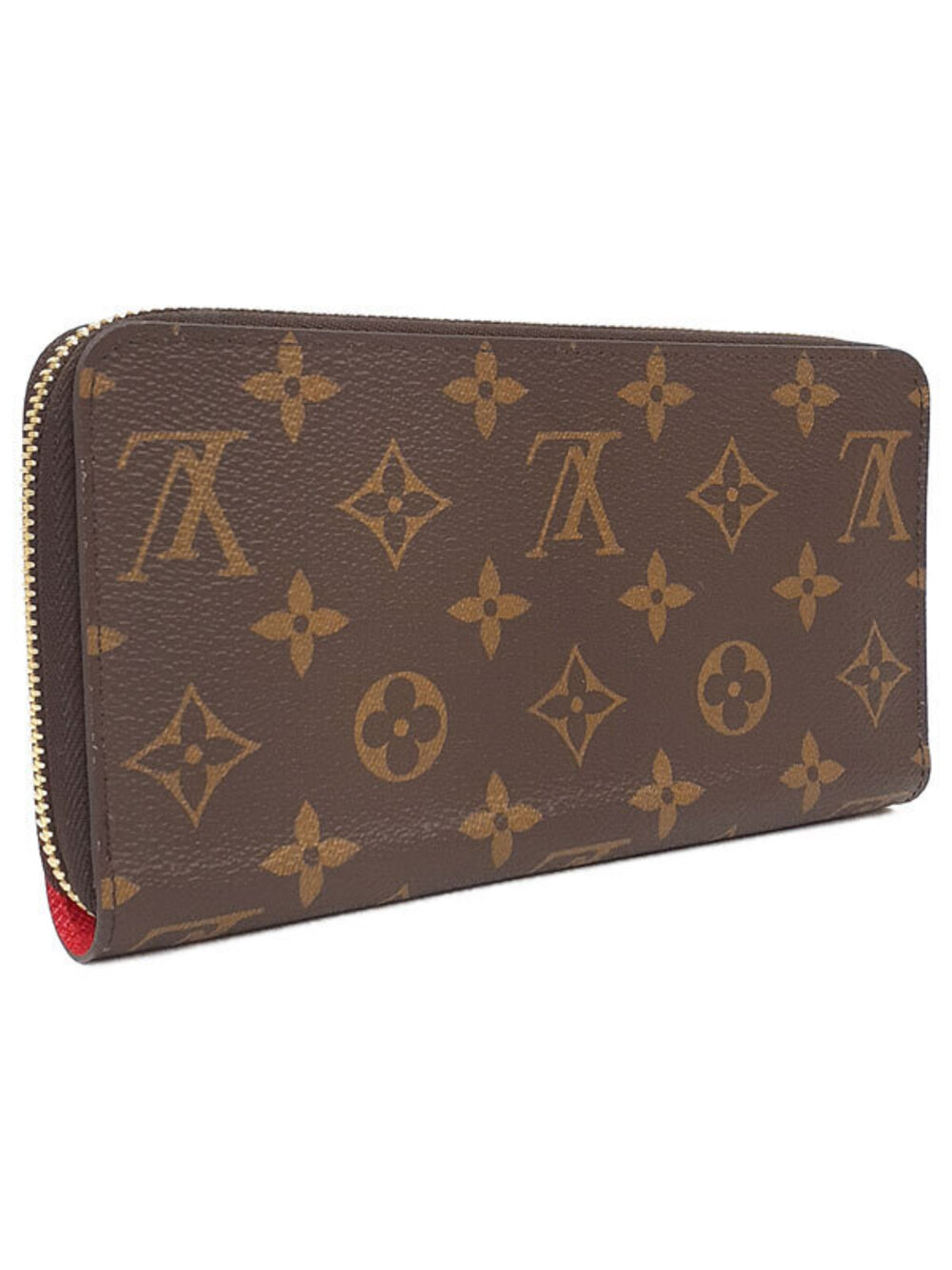 Louis Vuitton Monogram Round Zipper Long Wallet Zippy Brown